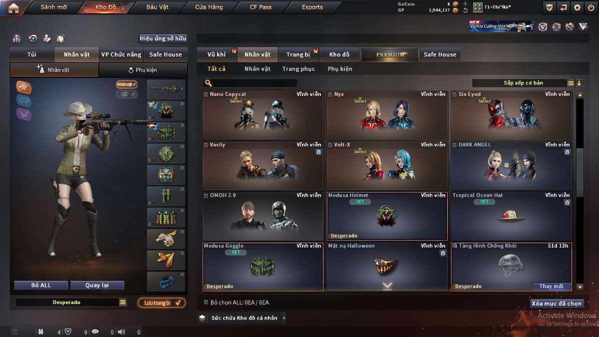 shop acc cf uy tin gia re